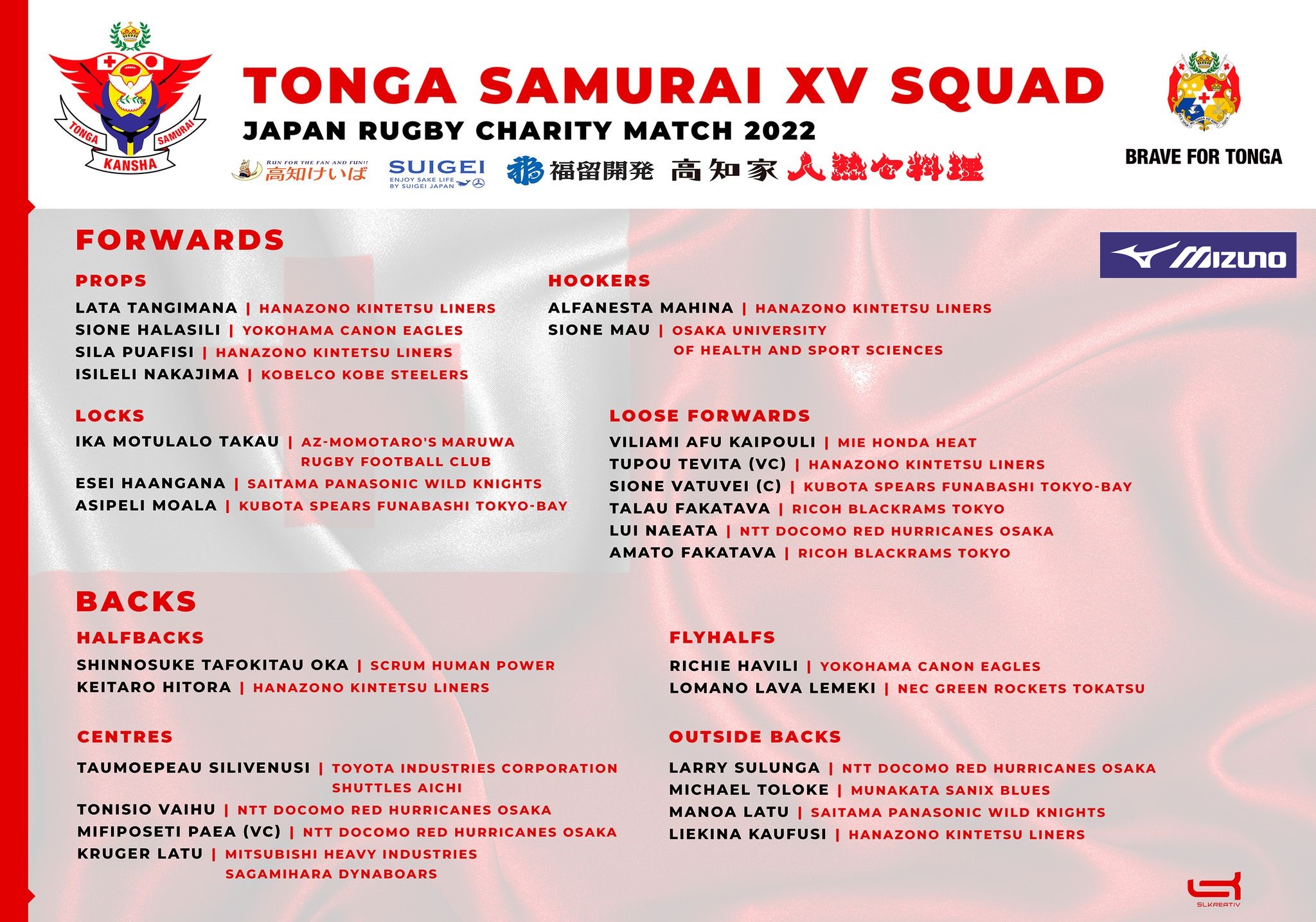 TONGA SAMURAI XVのスコッド