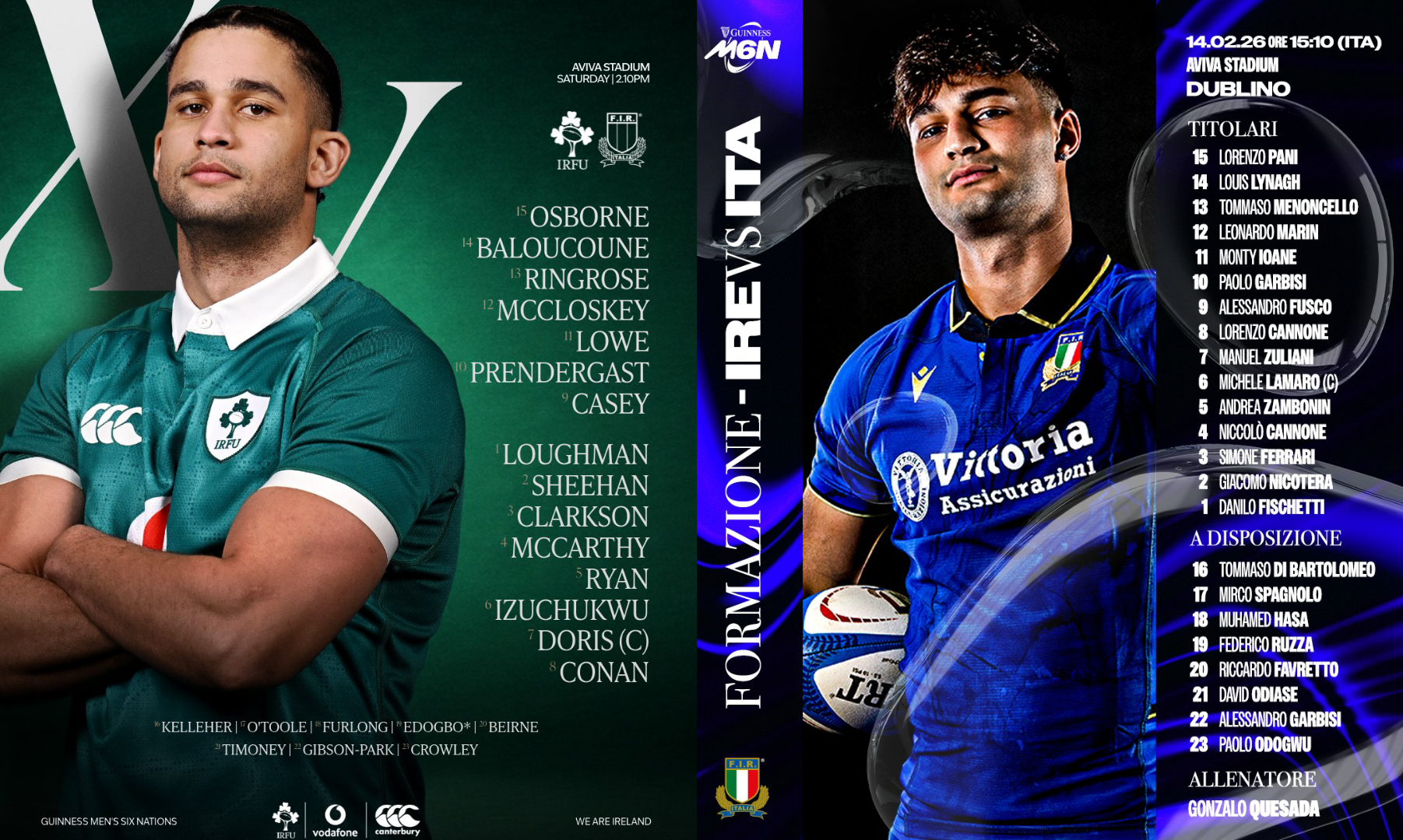 6n’26、アイルランドVSイタリア